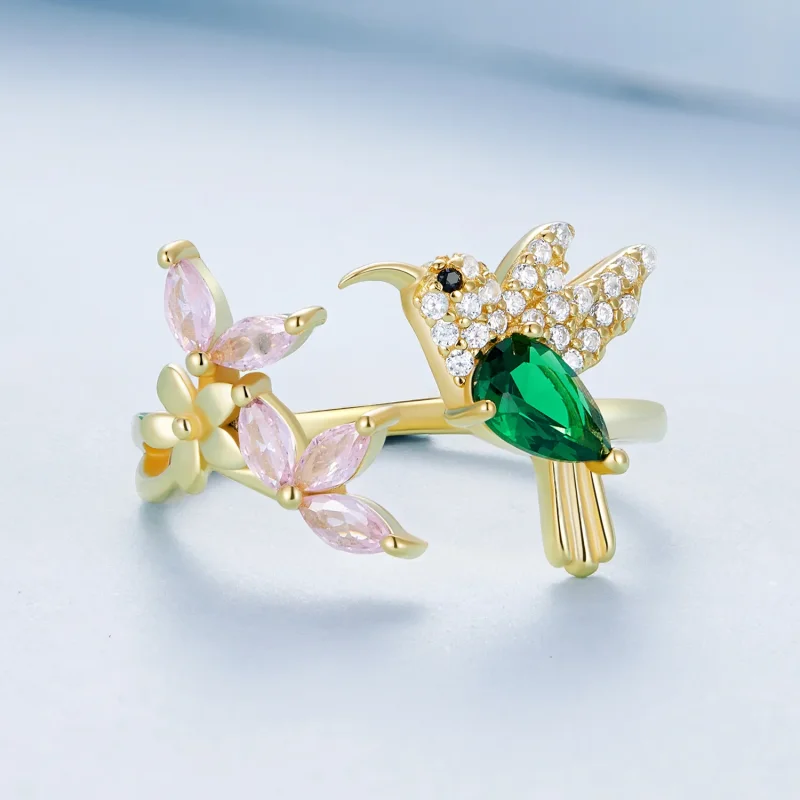 (kép) Pandora stílusú Kolibri Ajándék-S925 ezüst gyűrű - BSR016-B - Megtekintés 3