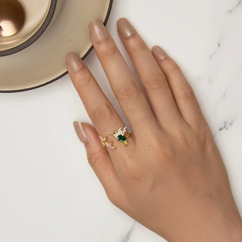 (kép) Pandora stílusú Kolibri Ajándék-S925 ezüst gyűrű - BSR016-B - Megtekintés 5