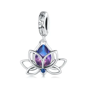 Pandora stílusú Lótusz Dangle - SCC2562 (kép) Pandora stílusú Lótusz Dangle - SCC2562