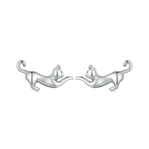 Pandora stílusú macskás fülbevaló - SCE1630 (kép) Pandora stílusú macskás fülbevaló - SCE1630