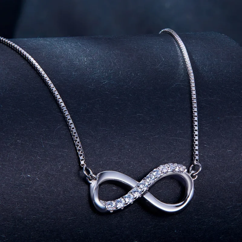(kép) Pandora stílusú Möbius Strip nyaklánc (Egy tanúsítvánnyal) - MSN018 - Megtekintés 3