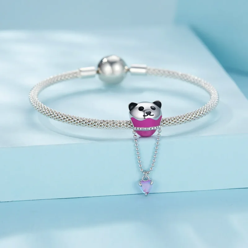(kép) Pandora stílusú medve hőlégballon medál - SCC2550 - Megtekintés 3