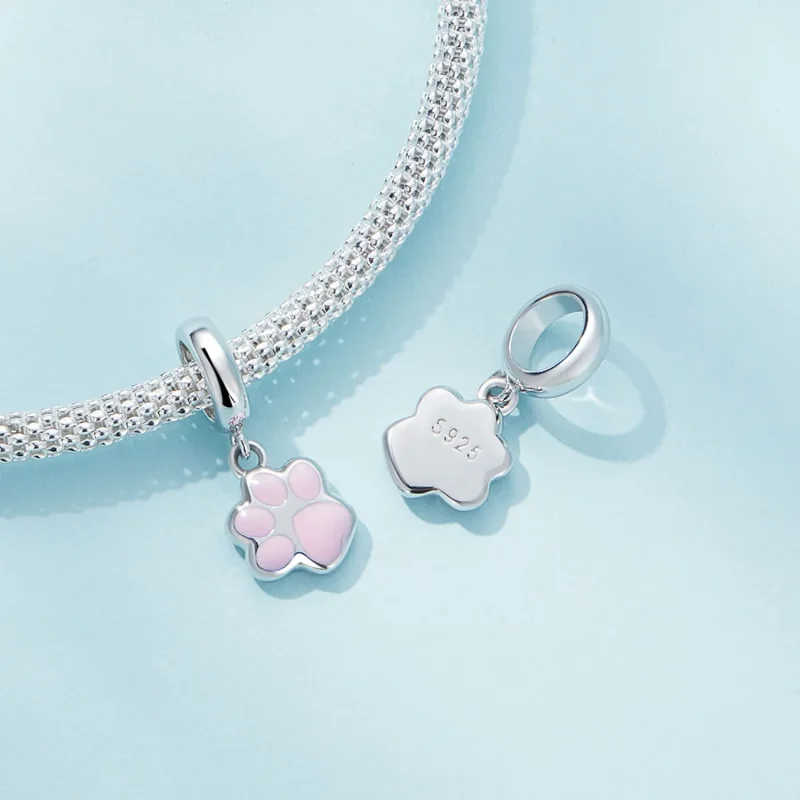 (kép) Pandora stílusú Mini Fehér Macska Karma - SCC2476-A - Megtekintés 4