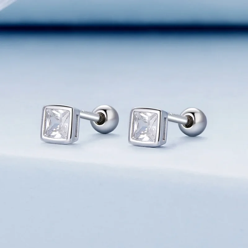 (kép) Pandora stílusú Mini Hercegnő Cirkónia Fülbevalók - BSE885-S - Megtekintés 2
