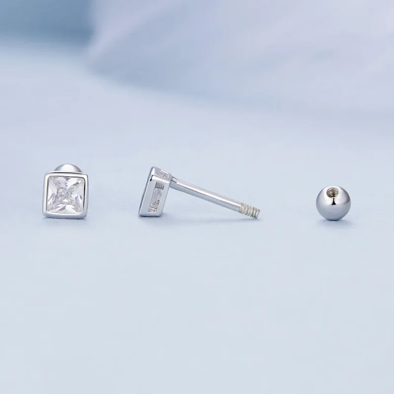 (kép) Pandora stílusú Mini Hercegnő Cirkónia Fülbevalók - BSE885-S - Megtekintés 4