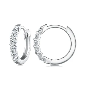 (kép) Pandora stílusú moissanite fülbevaló karika - MSE029