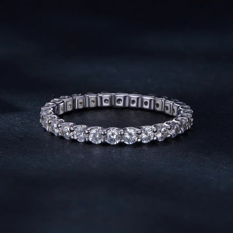 (kép) Pandora stílusú Moissanite gyűrű - MSR034 - Megtekintés 3