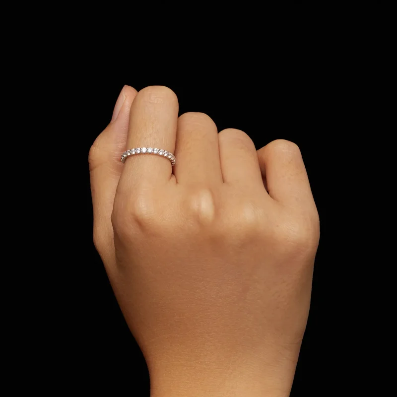 (kép) Pandora stílusú Moissanite gyűrű - MSR034 - Megtekintés 4