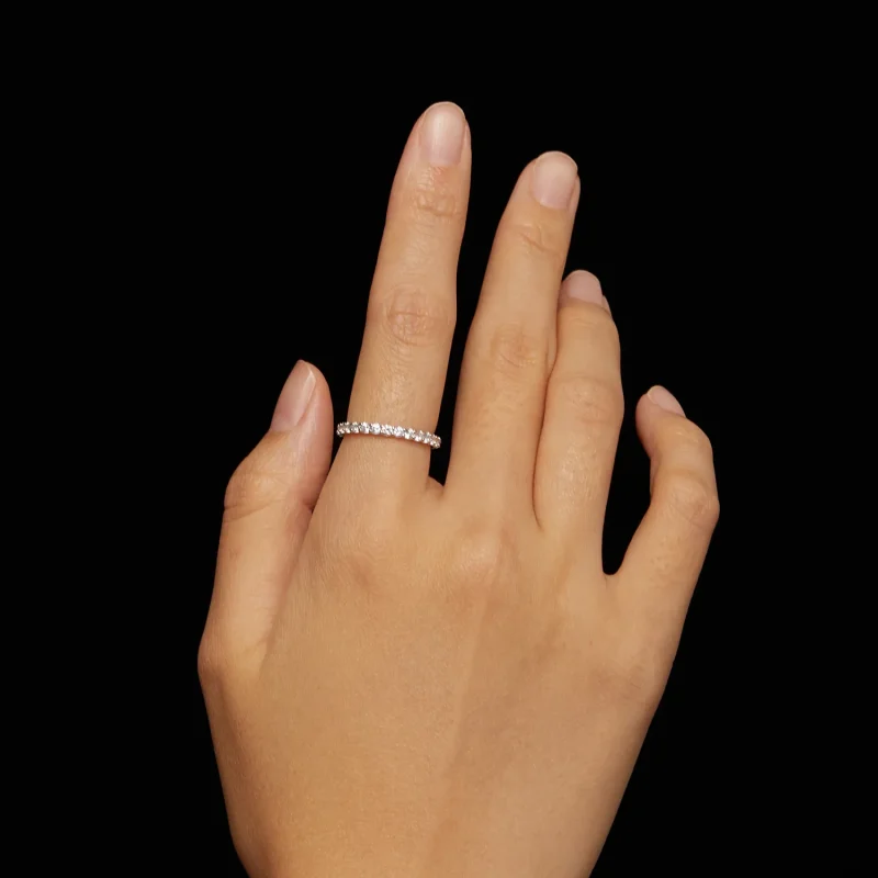 (kép) Pandora stílusú Moissanite gyűrű - MSR034 - Megtekintés 6