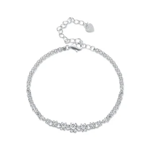 Pandora stílusú Moissanite karkötő (Egy tanúsítvány) - MSB008 (kép) Pandora stílusú Moissanite karkötő (Egy tanúsítvány) - MSB008