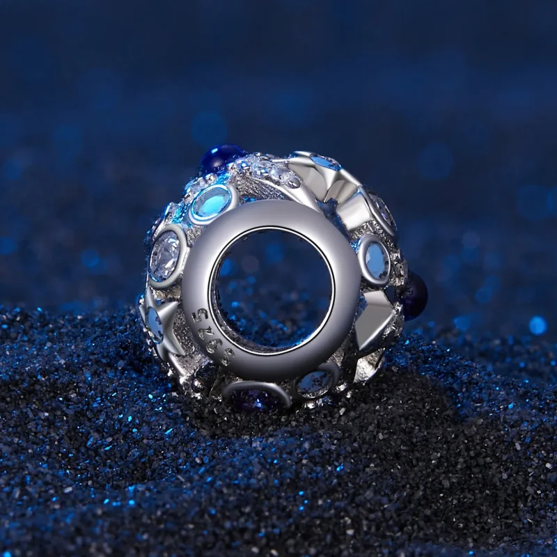 (kép) Pandora stílusú Nap és Éjjel csillagok charm - SCC2554 - Megtekintés 3