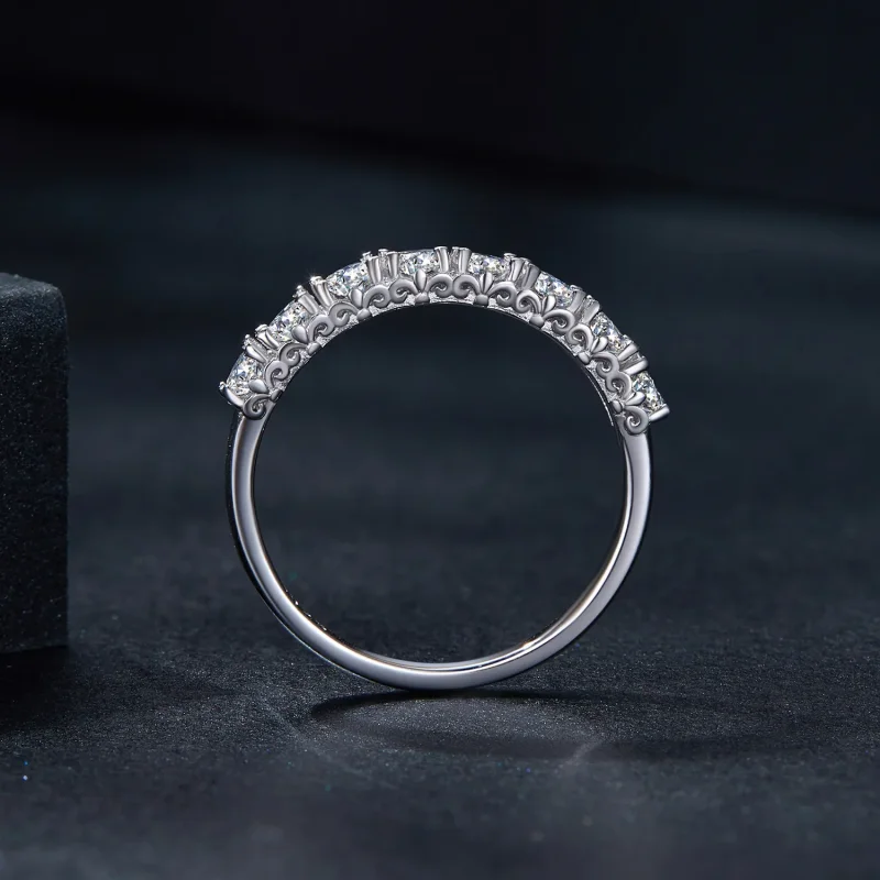 (kép) Pandora stílusú Patternmoissanite gyűrű (Egy tanúsítvány) - MSR015 - Megtekintés 3