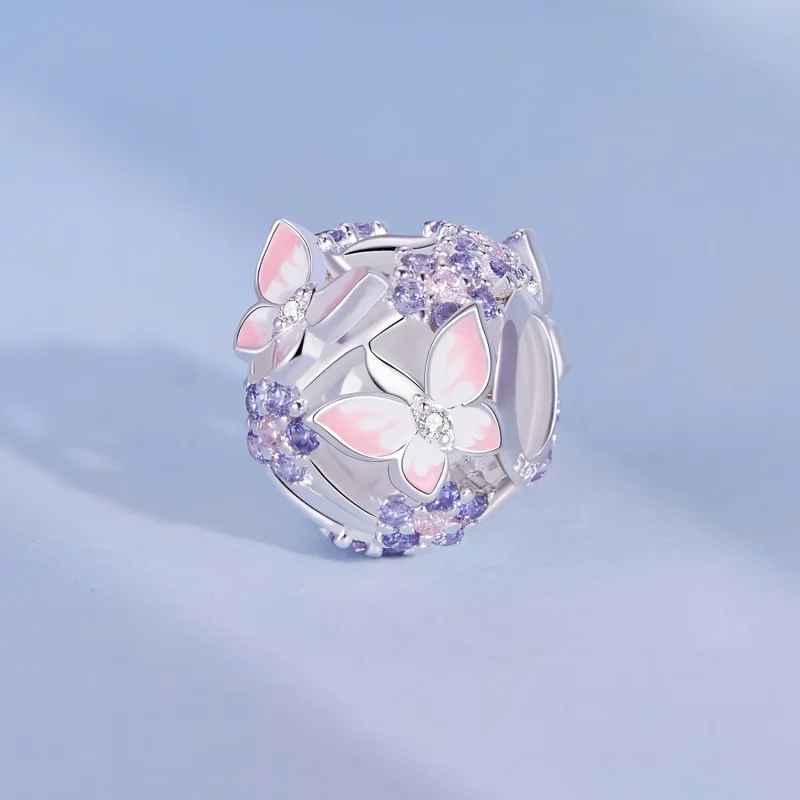 (kép) Pandora stílusú Pillangó Cirkónia Charm - SCC2463 - Megtekintés 2