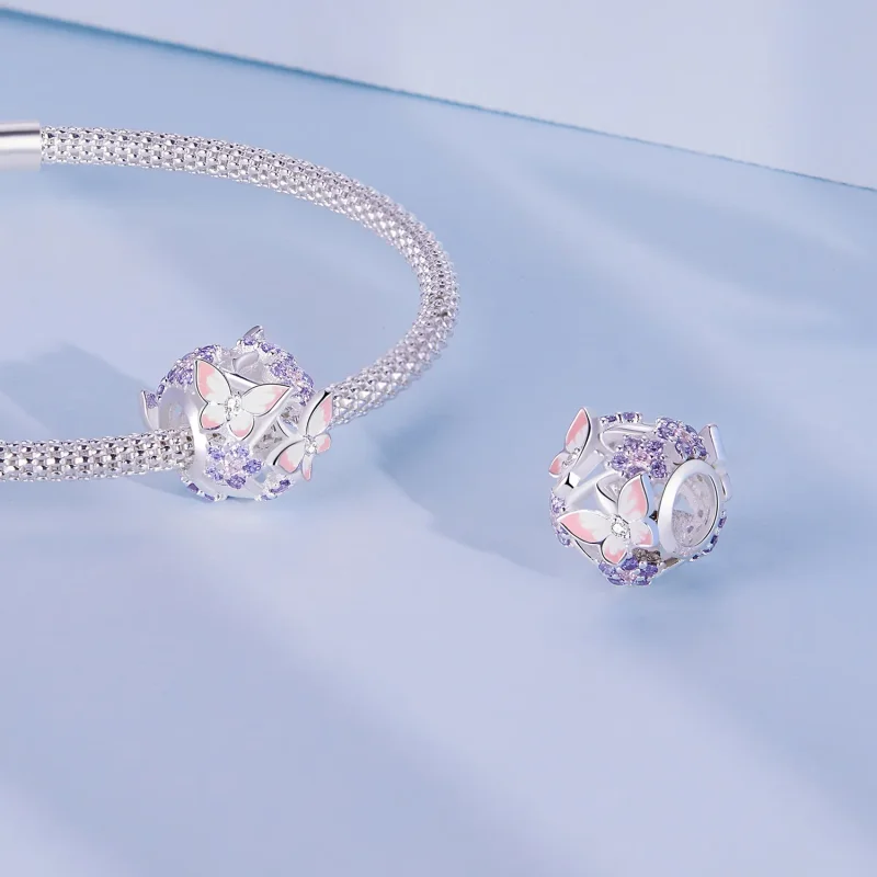 (kép) Pandora stílusú Pillangó Cirkónia Charm - SCC2463 - Megtekintés 4
