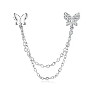 Pandora stílusú Pillangó fülbevaló - BSE876 (kép) Pandora stílusú Pillangó fülbevaló - BSE876