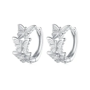 Pandora stílusú pillangó fülbevalók - BSE908 (kép) Pandora stílusú pillangó fülbevalók - BSE908