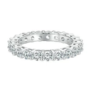 Pandora stílusú ragyogó moissanite gyűrű (egy tanúsítvánnyal) - MSR020 (kép) Pandora stílusú ragyogó moissanite gyűrű (egy tanúsítvánnyal) - MSR020