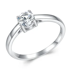 Pandora stílusú ragyogó moissanite gyűrű (egy tanúsítvány) - MSR005 (kép) Pandora stílusú ragyogó moissanite gyűrű (egy tanúsítvány) - MSR005