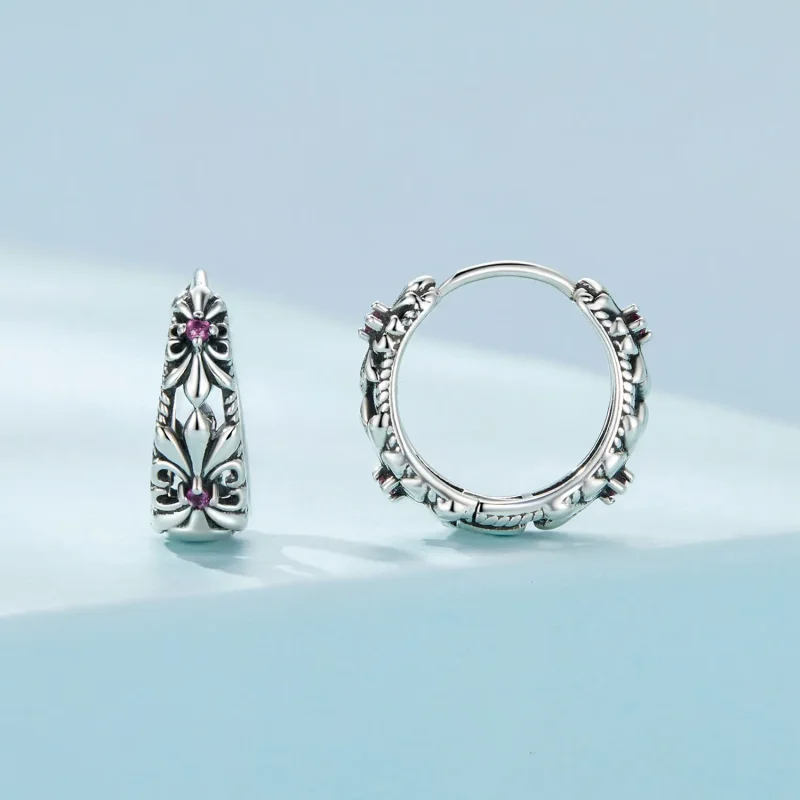 (kép) Pandora stílusú Írisz vintage kör fülbevalók - SCE1649 - Megtekintés 2