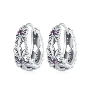 Pandora stílusú Írisz vintage kör fülbevalók - SCE1649 (kép) Pandora stílusú Írisz vintage kör fülbevalók - SCE1649