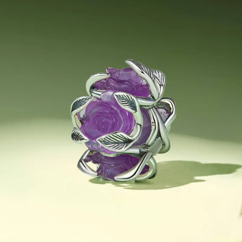 (kép) Pandora stílusú rózsa charm - SCC2602 - Megtekintés 3