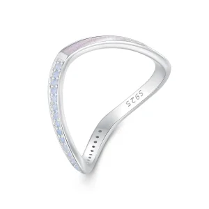 Pandora stílusú rózsaszín kívánságcsont gyűrű - SCR945-PK (kép) Pandora stílusú rózsaszín kívánságcsont gyűrű - SCR945-PK