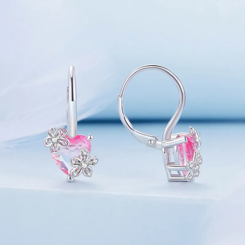 (kép) Pandora stílusú Sakura fülbevalók - BSE866 - Megtekintés 2