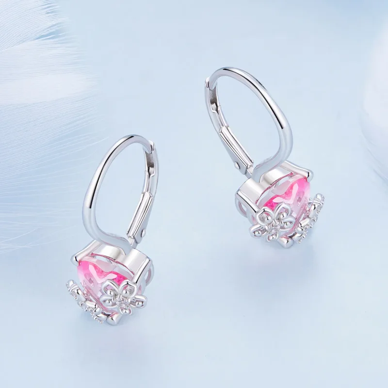 (kép) Pandora stílusú Sakura fülbevalók - BSE866 - Megtekintés 3