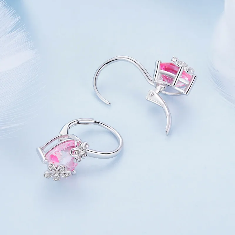 (kép) Pandora stílusú Sakura fülbevalók - BSE866 - Megtekintés 4
