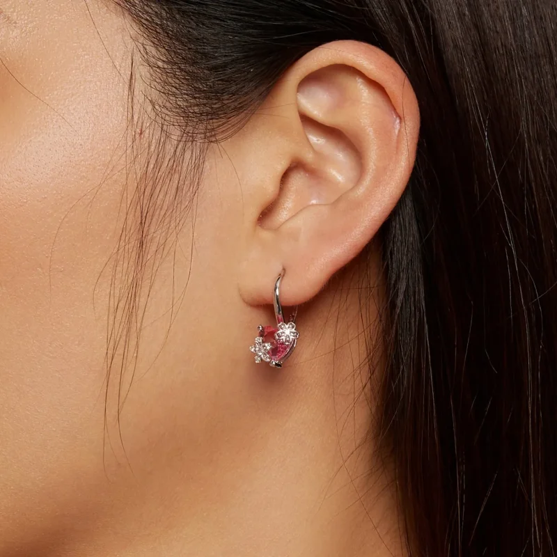 (kép) Pandora stílusú Sakura fülbevalók - BSE866 - Megtekintés 7