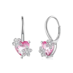 Pandora stílusú Sakura fülbevalók - BSE866 (kép) Pandora stílusú Sakura fülbevalók - BSE866