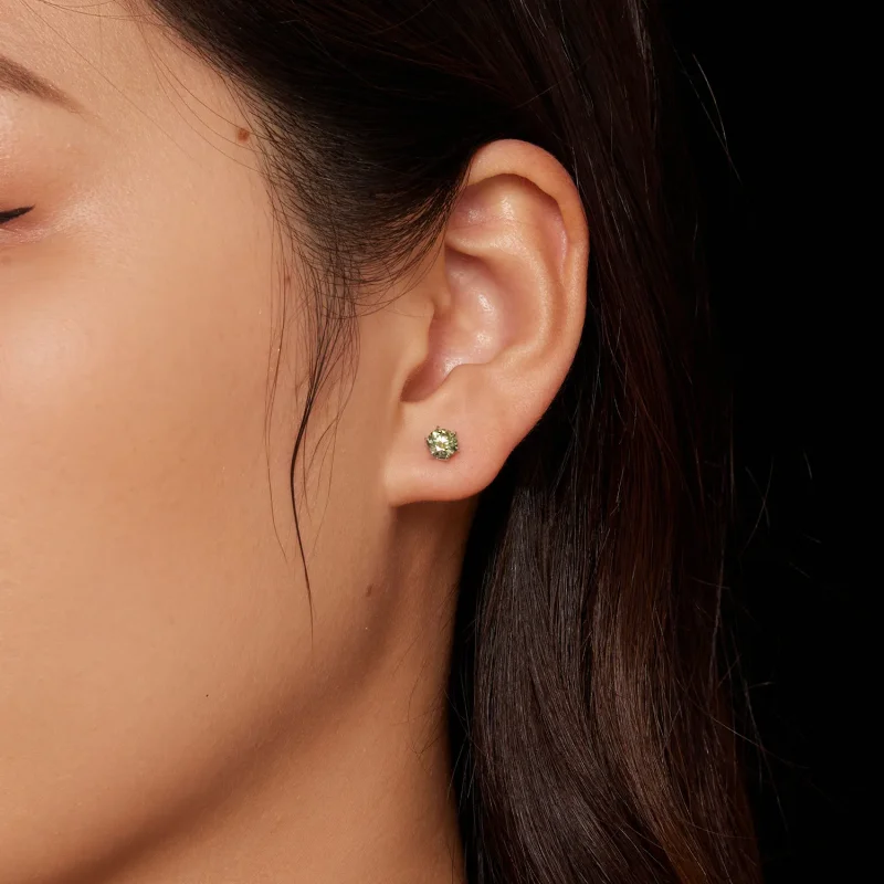 (kép) Pandora stílusú Smaragdmoissanite Füldíszek - MSE025-SGN - Megtekintés 4