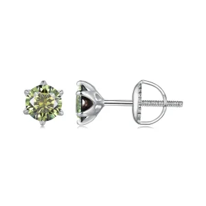 Pandora stílusú Smaragdmoissanite Füldíszek - MSE025-SGN (kép) Pandora stílusú Smaragdmoissanite Füldíszek - MSE025-SGN