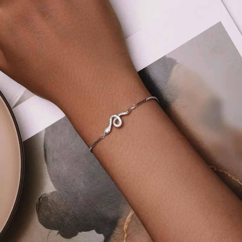 (kép) Pandora stílusú Spirit Snake Chain karkötő - SCB261 - Megtekintés 4