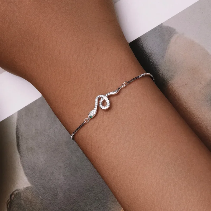 (kép) Pandora stílusú Spirit Snake Chain karkötő - SCB261 - Megtekintés 5