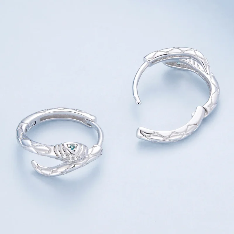 (kép) Pandora stílusú Spirit Snake fülbevaló karika - BSE818 - Megtekintés 4