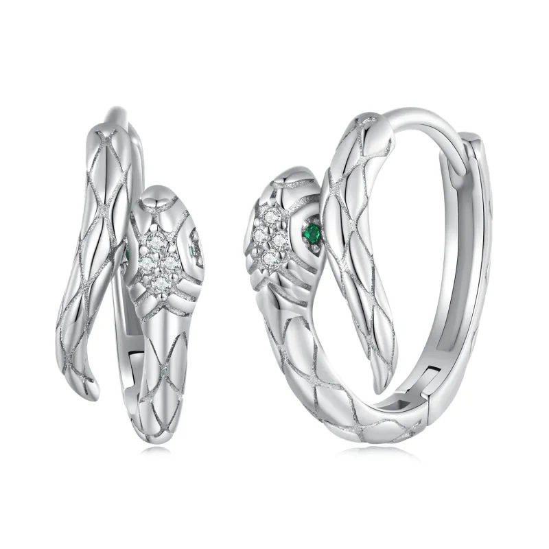 (kép) Pandora stílusú Spirit Snake fülbevaló karika - BSE818 - Megtekintés 8