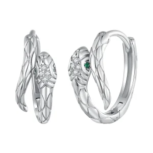 Pandora stílusú Spirit Snake fülbevaló karika - BSE818 (kép) Pandora stílusú Spirit Snake fülbevaló karika - BSE818