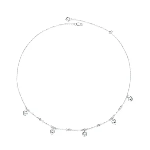 (kép) Pandora stílusú szív alakú bojtos nyaklánc choker - BSN359