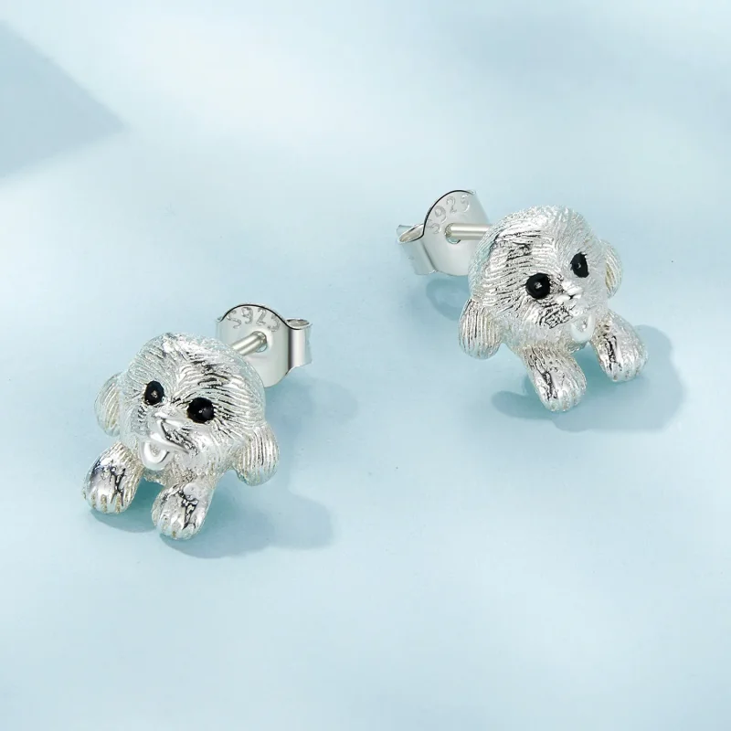 (kép) Pandora stílusú Teddy fülbevaló tűk - SCE1631 - Megtekintés 3