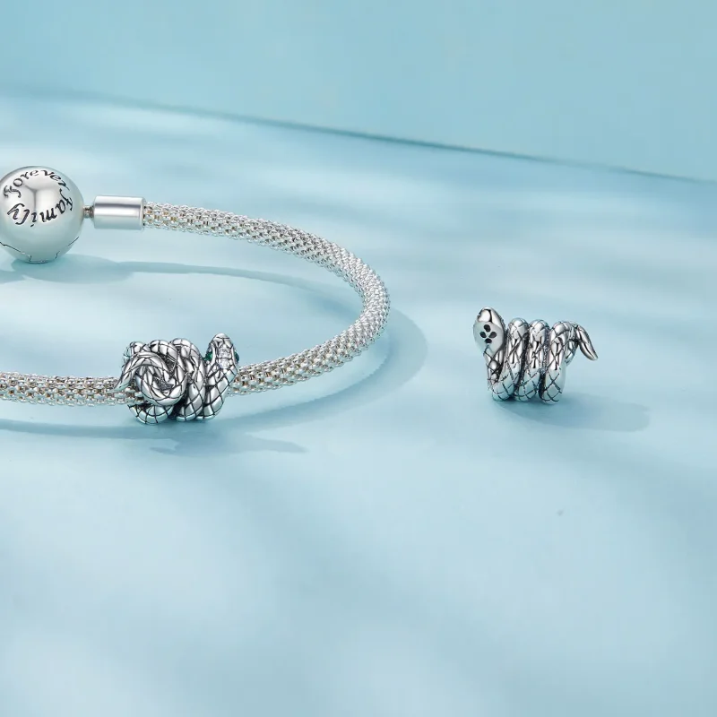 (kép) Pandora stílusú tekergő szellem kígyó charm - SCC2549 - Megtekintés 4