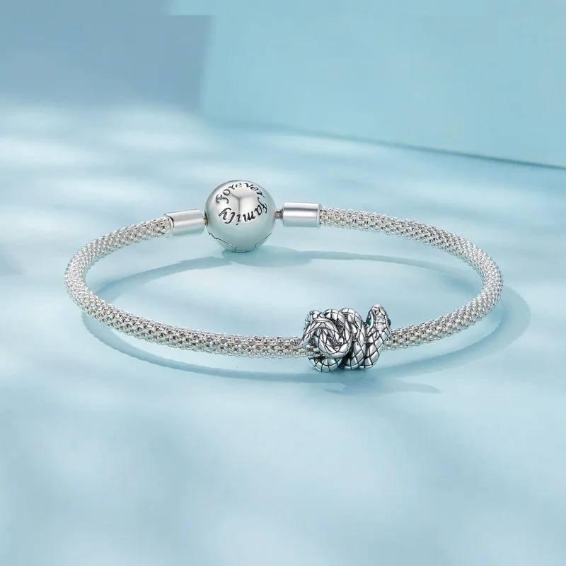 (kép) Pandora stílusú tekergő szellem kígyó charm - SCC2549 - Megtekintés 5