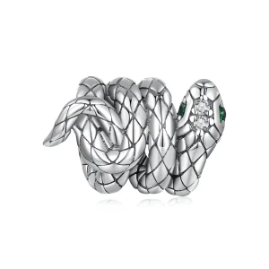 Pandora stílusú tekergő szellem kígyó charm - SCC2549 (kép) Pandora stílusú tekergő szellem kígyó charm - SCC2549