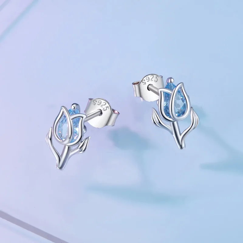 (kép) Pandora stílusú tulipános fülbevaló - BSE873 - Megtekintés 2