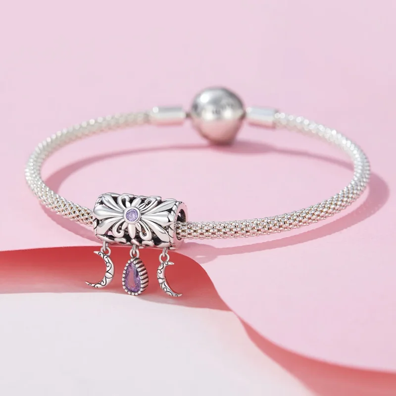 (kép) Pandora stílusú Vintage Iris Charm - SCC2631 - Megtekintés 3