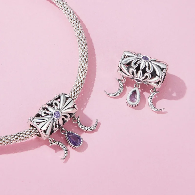(kép) Pandora stílusú Vintage Iris Charm - SCC2631 - Megtekintés 4
