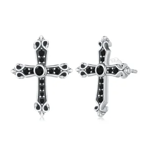 Pandora stílusú vintage kereszt fülbevaló - SCE1655 (kép) Pandora stílusú vintage kereszt fülbevaló - SCE1655