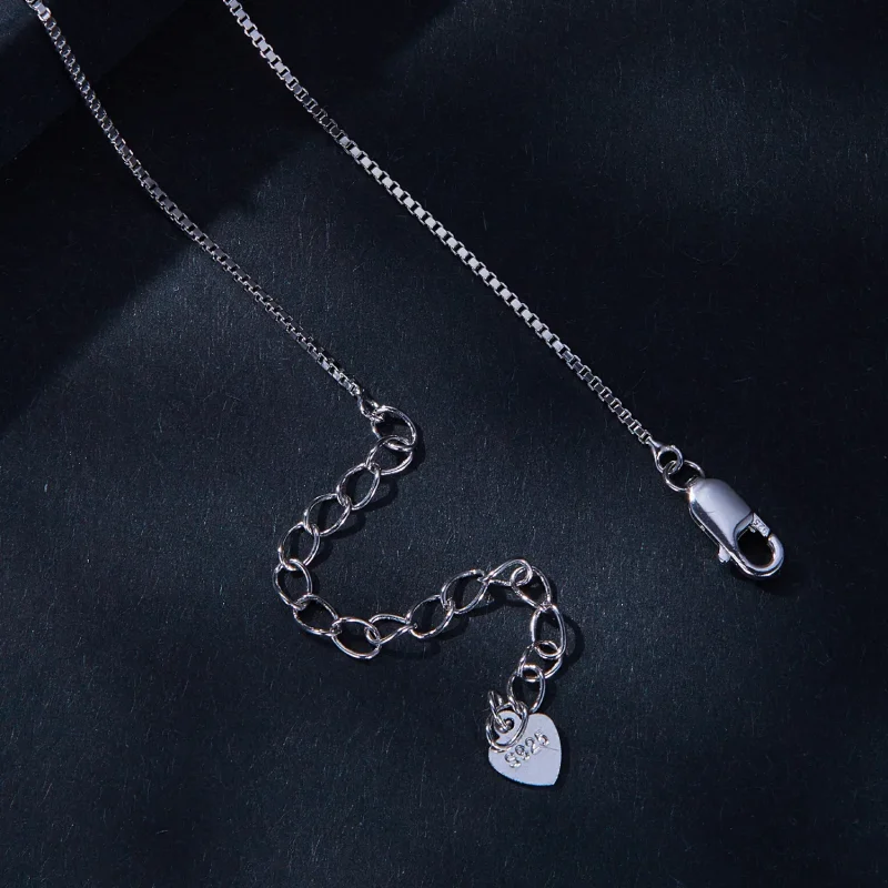 (kép) Pandora stílusú Vízcsepp Moissanite Nyaklánc (Egy Tanúsítvány) - MSN015 - Megtekintés 4