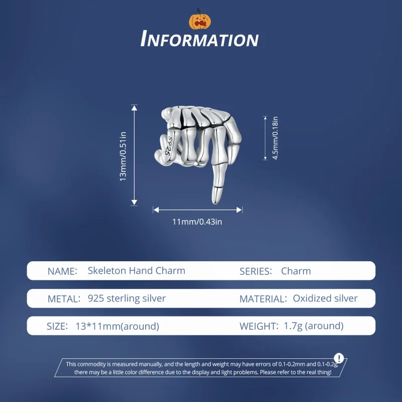 (kép) Pandora stílusú vázlat kéz charm - BSC909 - Megtekintés 6