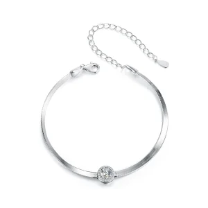 Pandora stílusú 0,5 kt Moissanite Snake Bone karkötő (egy tanúsítvány) - MSB011 (kép) Pandora stílusú 0,5 kt Moissanite Snake Bone karkötő (egy tanúsítvány) - MSB011